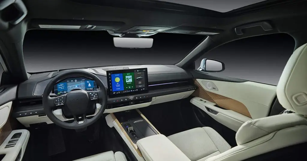 Lexus Interface dashboard with central touchscreen and digital driver display