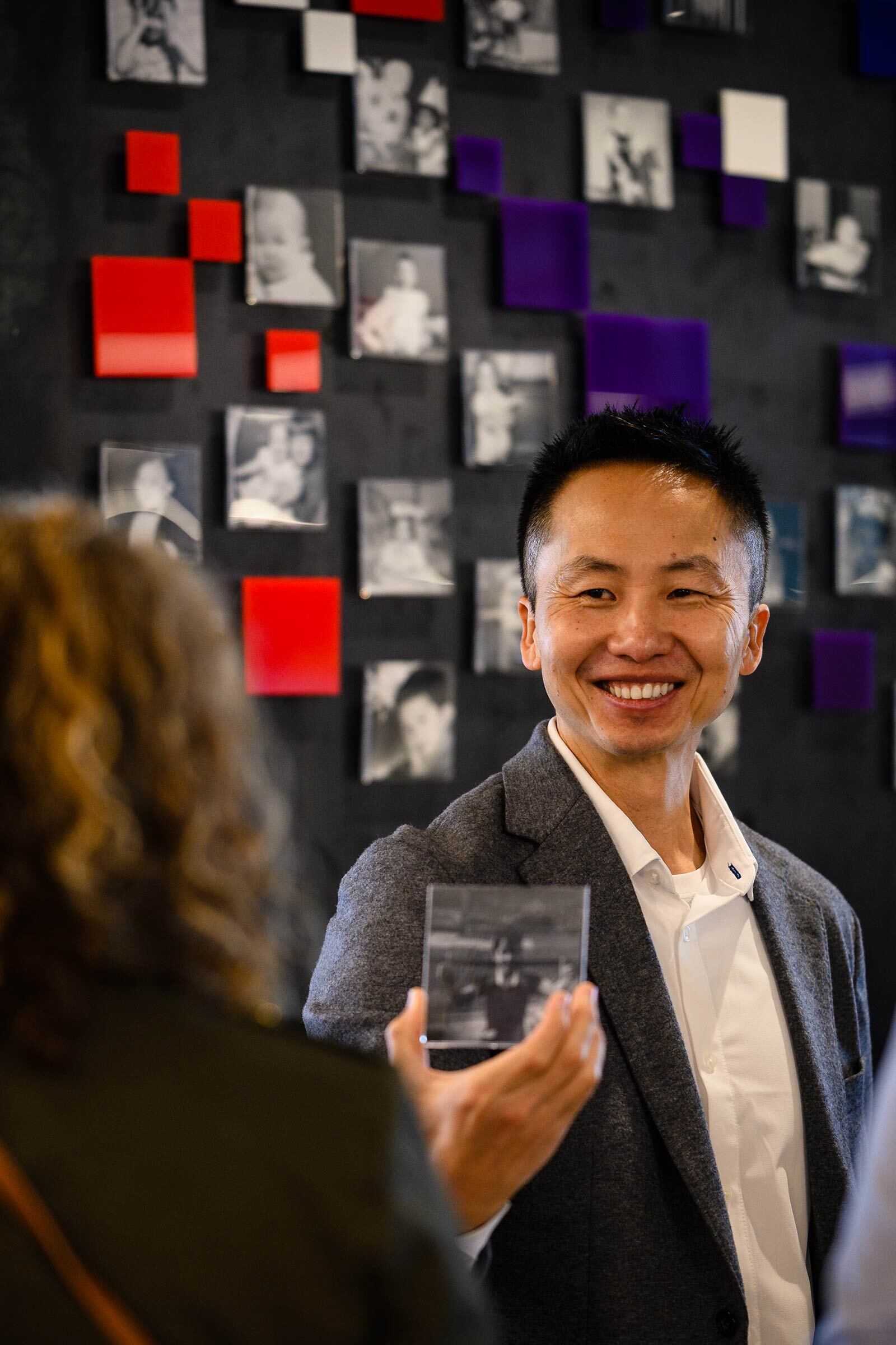 Toyota Connected team member smiling during a company event